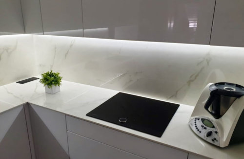 Werkblad Van Dekton Met Ingebouwde Inductie